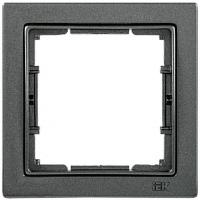 РУ-1-БА Рамка одноместная квадратная BOLERO Q1 антрацит | код EMB12-K95-Q1 | IEK